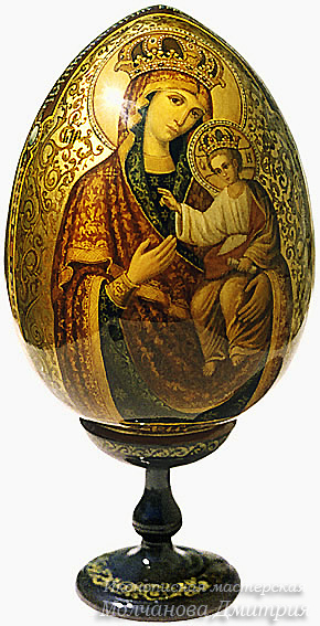 Образ Пресвятой Богородицы Черниговская пасхальное яйцо