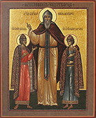 Икона Свв. Феодор Смоленский, Давид и Константин