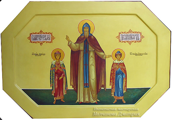 Святой благоверный князь Феодор Смоленский храмовая икона